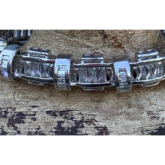 Sterling Silver and CZ Unisex Bracelet by RII - Picture 7 of 10